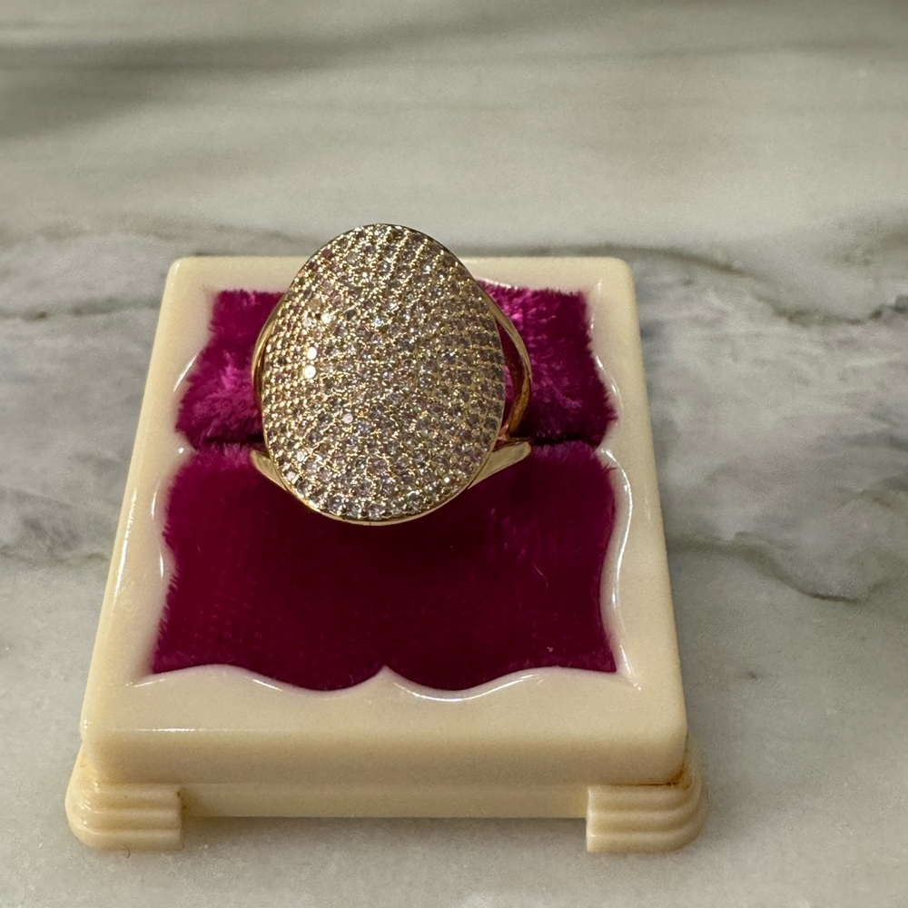 Signet Gold and Silver Women's Ring